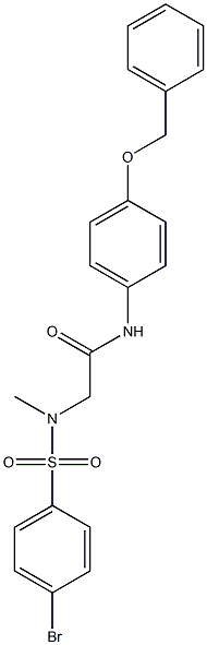 N-[4-(benzyloxy)phenyl]-2-[[(4-bromophenyl)sulfonyl](methyl)amino]acetamide