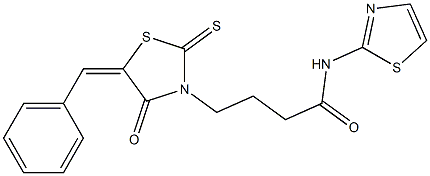 4-(5-benzylidene-4-oxo-2-thioxo-1,3-thiazolidin-3-yl)-N-(1,3-thiazol-2-yl)butanamide