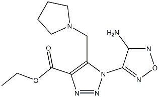 ethyl 1-(4-amino-1,2,5-oxadiazol-3-yl)-5-(1-pyrrolidinylmethyl)-1H-1,2,3-triazole-4-carboxylate Structure