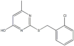 2-[(2-chlorobenzyl)sulfanyl]-6-methyl-4-pyrimidinol Struktur