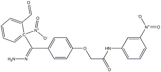 2-[4-(2-{2-nitrobenzoyl}carbohydrazonoyl)phenoxy]-N-{3-nitrophenyl}acetamide Structure