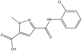 3-[(2-chloroanilino)carbonyl]-1-methyl-1H-pyrazole-5-carboxylic acid 结构式