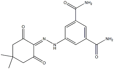 5-[2-(4,4-dimethyl-2,6-dioxocyclohexylidene)hydrazino]isophthalamide 结构式