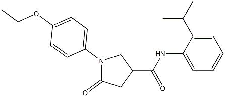 1-(4-ethoxyphenyl)-N-(2-isopropylphenyl)-5-oxo-3-pyrrolidinecarboxamide Structure