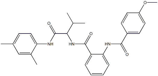  N-{1-[(2,4-dimethylanilino)carbonyl]-2-methylpropyl}-2-[(4-methoxybenzoyl)amino]benzamide