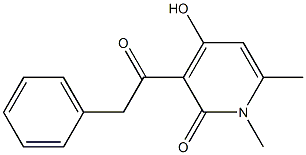 4-hydroxy-1,6-dimethyl-3-(phenylacetyl)-2(1H)-pyridinone Structure