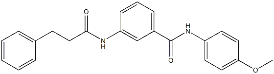 N-(4-methoxyphenyl)-3-[(3-phenylpropanoyl)amino]benzamide Struktur