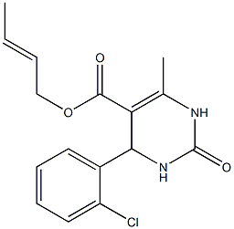 2-butenyl 4-(2-chlorophenyl)-6-methyl-2-oxo-1,2,3,4-tetrahydro-5-pyrimidinecarboxylate Structure