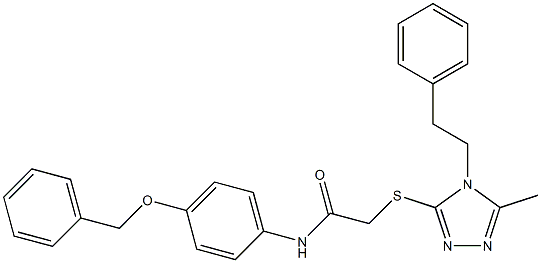 N-[4-(benzyloxy)phenyl]-2-{[5-methyl-4-(2-phenylethyl)-4H-1,2,4-triazol-3-yl]sulfanyl}acetamide Structure