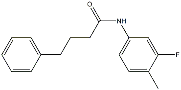 N-(3-fluoro-4-methylphenyl)-4-phenylbutanamide,,结构式