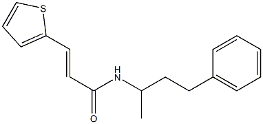 N-(1-methyl-3-phenylpropyl)-3-(2-thienyl)acrylamide 结构式