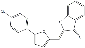 2-{[5-(4-chlorophenyl)-2-furyl]methylene}-1-benzothiophen-3(2H)-one 化学構造式