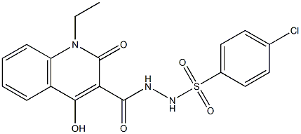 4-chloro-N'-[(1-ethyl-4-hydroxy-2-oxo-1,2-dihydroquinolin-3-yl)carbonyl]benzenesulfonohydrazide