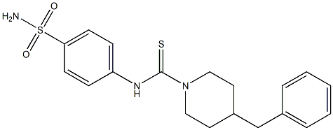 N-[4-(aminosulfonyl)phenyl]-4-benzyl-1-piperidinecarbothioamide 化学構造式