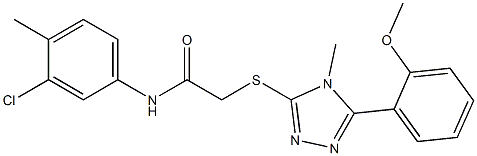 N-(3-chloro-4-methylphenyl)-2-({4-methyl-5-[2-(methyloxy)phenyl]-4H-1,2,4-triazol-3-yl}sulfanyl)acetamide