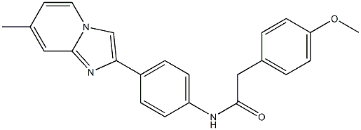 2-(4-methoxyphenyl)-N-[4-(7-methylimidazo[1,2-a]pyridin-2-yl)phenyl]acetamide Structure