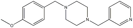 1-(4-methoxybenzyl)-4-(3-pyridinylmethyl)piperazine Struktur