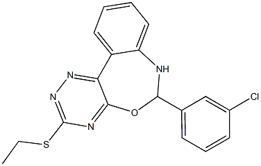 6-(3-chlorophenyl)-3-(ethylsulfanyl)-6,7-dihydro[1,2,4]triazino[5,6-d][3,1]benzoxazepine