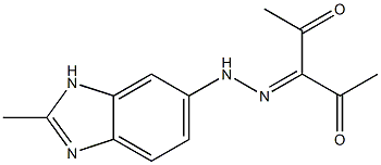 2,3,4-pentanetrione 3-[(2-methyl-1H-benzimidazol-6-yl)hydrazone],,结构式