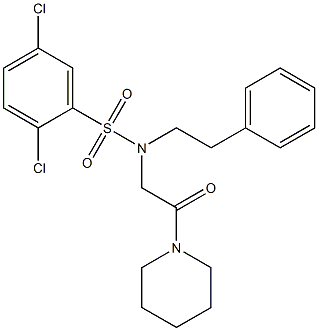  2,5-dichloro-N-(2-oxo-2-piperidin-1-ylethyl)-N-(2-phenylethyl)benzenesulfonamide