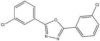 2,5-bis(3-chlorophenyl)-1,3,4-oxadiazole,,结构式