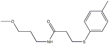  N-(3-methoxypropyl)-3-[(4-methylphenyl)sulfanyl]propanamide