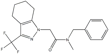 N-benzyl-N-methyl-2-[3-(trifluoromethyl)-4,5,6,7-tetrahydro-1H-indazol-1-yl]acetamide Structure
