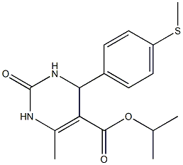 isopropyl 6-methyl-4-[4-(methylsulfanyl)phenyl]-2-oxo-1,2,3,4-tetrahydropyrimidine-5-carboxylate 化学構造式