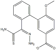 3-[2-(aminocarbothioyl)carbohydrazonoyl]phenyl 4-methoxybenzoate Struktur