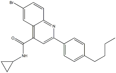  6-bromo-2-(4-butylphenyl)-N-cyclopropyl-4-quinolinecarboxamide