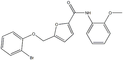 5-[(2-bromophenoxy)methyl]-N-(2-methoxyphenyl)-2-furamide,,结构式