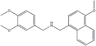 N-(3,4-dimethoxybenzyl)(4-methoxy-1-naphthyl)methanamine Struktur