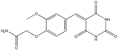 2-{2-methoxy-4-[(2,4,6-trioxotetrahydro-5(2H)-pyrimidinylidene)methyl]phenoxy}acetamide Structure