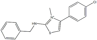 2-(benzylamino)-4-(4-chlorophenyl)-3-methyl-1,3-thiazol-3-ium