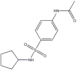 N-{4-[(cyclopentylamino)sulfonyl]phenyl}acetamide 化学構造式