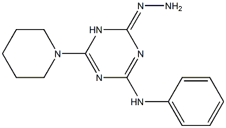 4-anilino-6-piperidin-1-yl-1,3,5-triazin-2(1H)-one hydrazone Structure