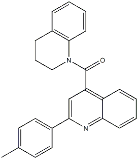 1-{[2-(4-methylphenyl)-4-quinolinyl]carbonyl}-1,2,3,4-tetrahydroquinoline,,结构式