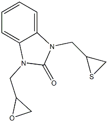 1-(2-oxiranylmethyl)-3-(2-thiiranylmethyl)-1,3-dihydro-2H-benzimidazol-2-one Structure