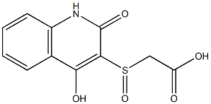 [(4-hydroxy-2-oxo-1,2-dihydro-3-quinolinyl)sulfinyl]acetic acid 化学構造式