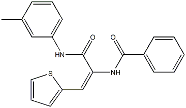 N-[2-(2-thienyl)-1-(3-toluidinocarbonyl)vinyl]benzamide,,结构式