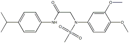  2-[3,4-dimethoxy(methylsulfonyl)anilino]-N-(4-isopropylphenyl)acetamide