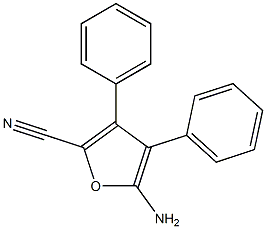 5-amino-3,4-diphenyl-2-furonitrile Struktur