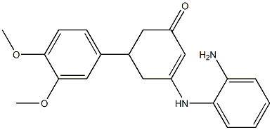 3-(2-aminoanilino)-5-(3,4-dimethoxyphenyl)-2-cyclohexen-1-one Structure