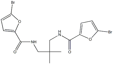 5-bromo-N-{3-[(5-bromo-2-furoyl)amino]-2,2-dimethylpropyl}-2-furamide 结构式