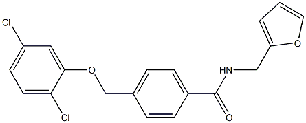 4-[(2,5-dichlorophenoxy)methyl]-N-(2-furylmethyl)benzamide Struktur