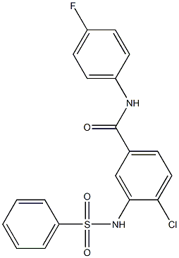 4-chloro-N-(4-fluorophenyl)-3-[(phenylsulfonyl)amino]benzamide