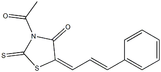 3-acetyl-5-(3-phenyl-2-propenylidene)-2-thioxo-1,3-thiazolidin-4-one Structure