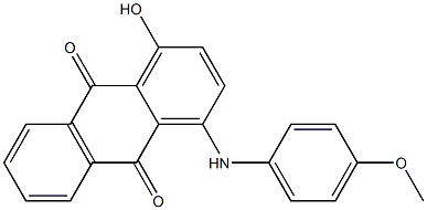 1-hydroxy-4-{[4-(methyloxy)phenyl]amino}anthracene-9,10-dione Structure