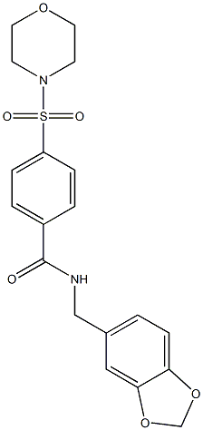 N-(1,3-benzodioxol-5-ylmethyl)-4-(4-morpholinylsulfonyl)benzamide