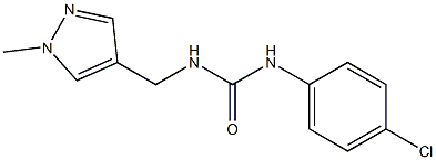 N-(4-chlorophenyl)-N'-[(1-methyl-1H-pyrazol-4-yl)methyl]urea Struktur